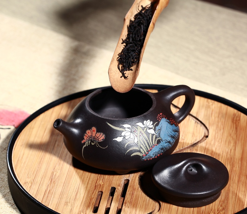 石瓢手工紫砂壺，精致典雅紫砂壺