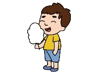 吃棉花糖的小男孩簡筆畫怎么畫