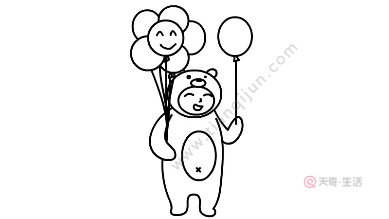 兒童節(jié)玩偶服簡筆畫怎么畫